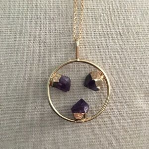 Gold Amethyst Necklace